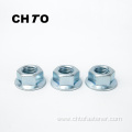 ISO 4161 Grade 12 zinc plated Hexagon flange nuts